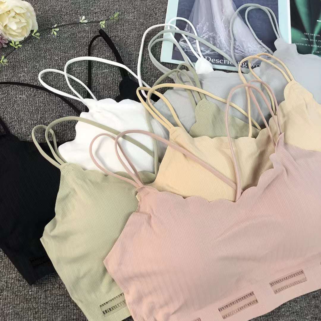 Nueva taza de látex sin marcas de alta calidad, chaleco de dama sin anillo de acero, bra de yoga, ropa interior deportiva, mujer al por mayor