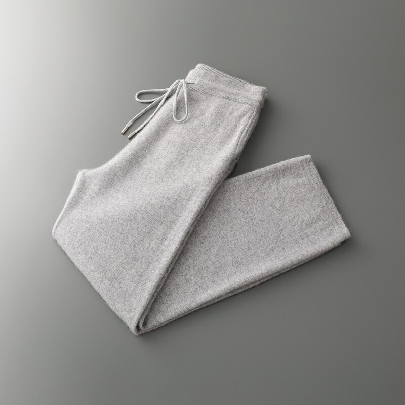 100% Wool Pants Men's High-Waisted Thick Wide-Leg Pants Elastic Waist Casual Pants Sports Knit Long Pants Cashmere Pants 100% Wool Pants Men's High-Waisted Thick Wide-Leg Pants Elastic Waist Casual Pants Sports Knit Long Pants Cashmere Pants