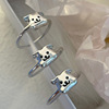 Cartoon one size cute ring, simple and elegant design, on index finger