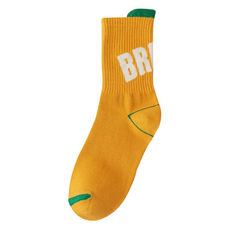 Zhuji calcetines de Hombre Calcetines de baloncesto transpirables que absorben el sudor Levantamiento de orejas calcetines de moda para jóvenes deportes estudiantiles calcetines de media pantorrilla al por mayor