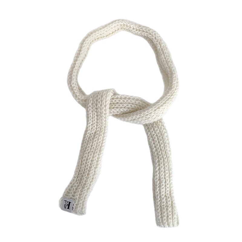 Otoño y invierno bufandas mujeres 2025 nuevo color sólido caliente de protección de cuello de lana de punto largo bufandas al por mayor