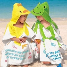 婴儿卡通动物造型浴袍  吸水婴童浴衣 外贸 浴巾 厂家供应