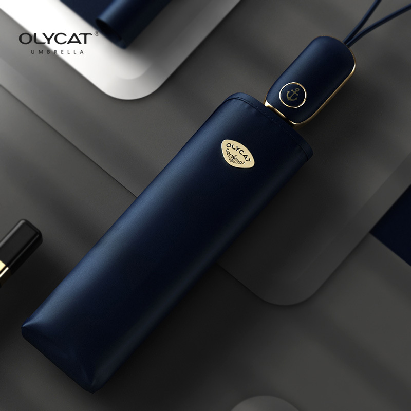 OLYCAT Ouli gato Paraguas automático de doble uso tres plegable protección solar protección UV paraguas solar al por mayor