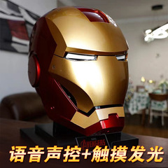 跨境Mechahead钢铁侠头盔MK5语音声控发光开合变形 万圣节cos头套