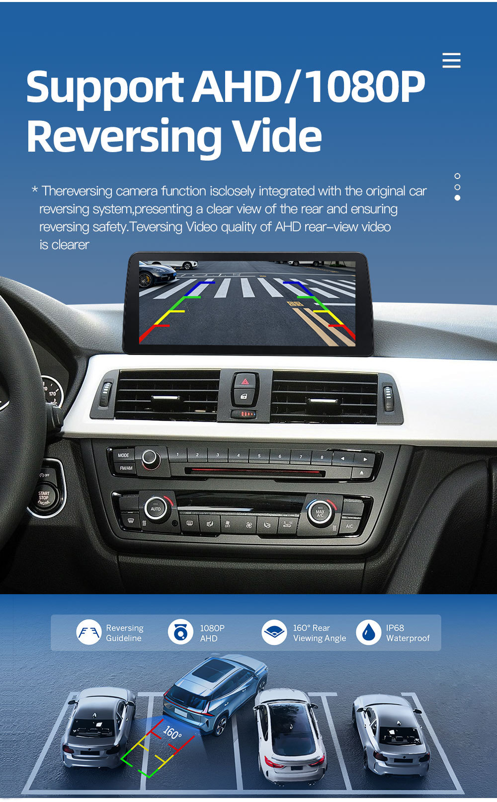 Suitable for Bmw 3 Series 4 Series F30 F31 F32 F34 Car Central Control Large Screen Navigation Carplay Player