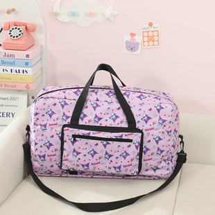 New Cartoon Portable Folding Travel Bag Cartoon Luggage Bag Can Be Fixed on the Trolley Case