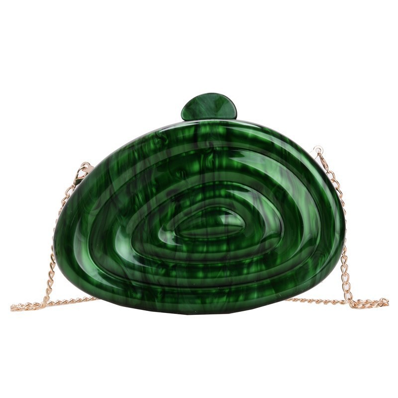 Comercio exterior transfronterizo damas nueva bolsa de cena acrílico conchas bolsa de cena fiesta de boda lujosa bolsa de mano de moda ligera