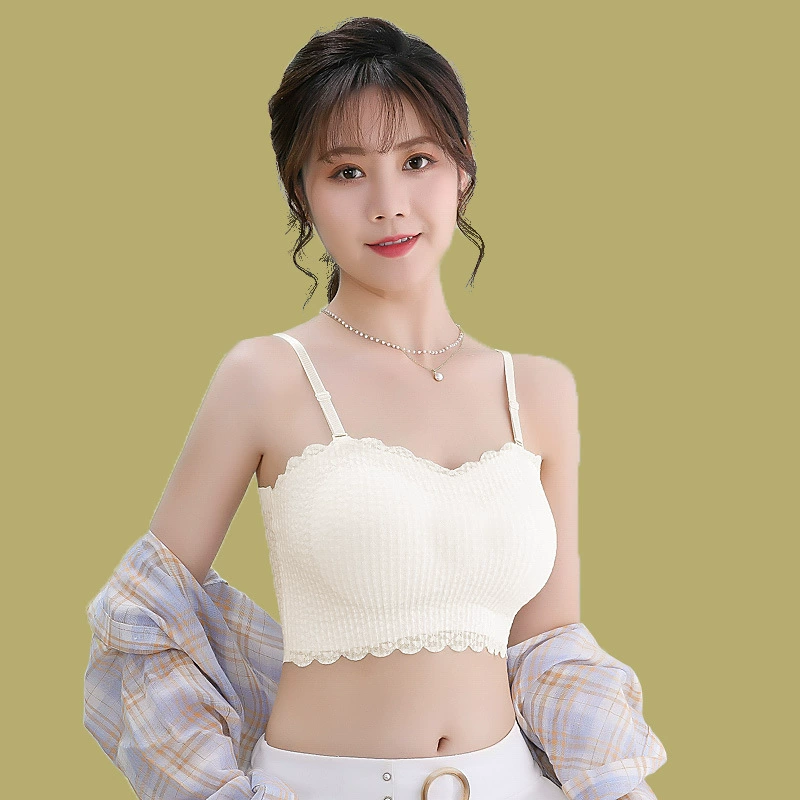 Летний тонкий топ с чашками, бесшовный бюстгальтер, туб-топ, бра-топ, красивая спинка