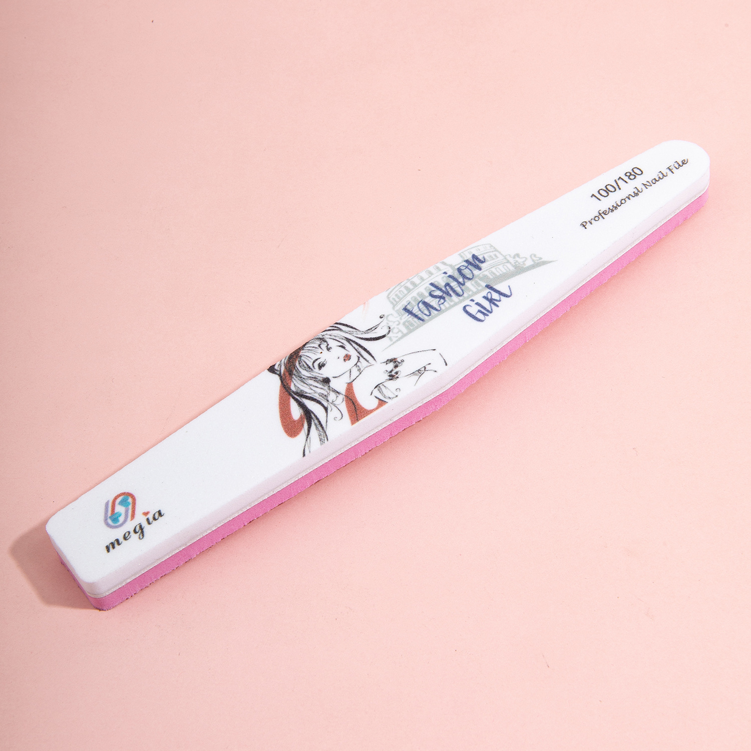 Venta caliente transfronteriza tiras de hilo impreso para uñas de alta calidad lima de uñas serie lavado papel de lija tiras de lijado en forma de media luna