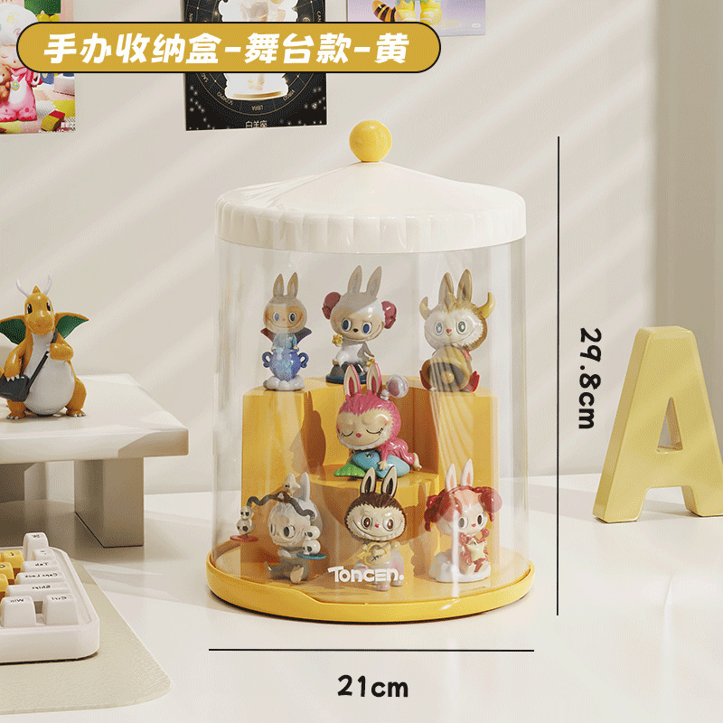 透明回転可能ブラインドボックス収納展示棚多層人形手作り展示ボックス防塵バブルマット収納ボックス|undefined