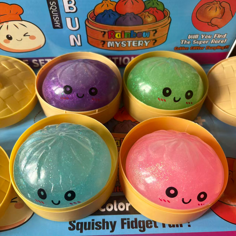 Bollos de bolos de pop transfronterizos, pellizco de pellizco, descompresión de bolos de simulación suaves, forma de bolos de imitación encantadora, interesante, no pegajoso, alivio de la aburrimiento.