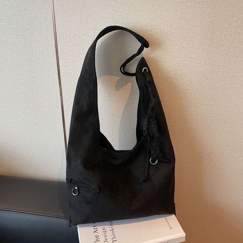 热销百搭通勤托特包时尚风新款麂皮绒女包高级感休闲大容量单肩包|undefined