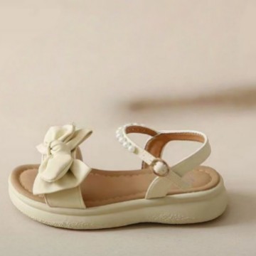 2026 sandalias de primavera y verano para mujeres nuevas al por mayor suela gruesa de perla arco con suela suave con falda de moda zapatos de playa romanos