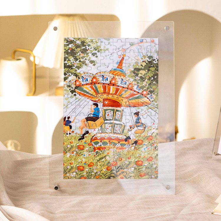 Acrylic photo frame decoration 6 7-inch photo ins postcard display double-sided transparent A4 poster puzzle frame decoration