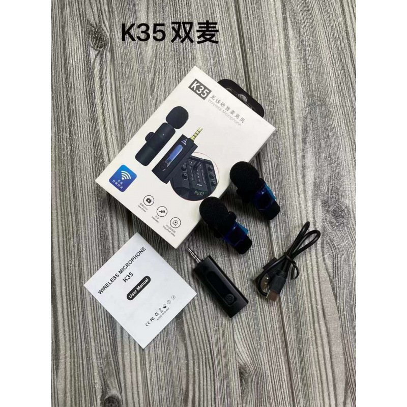 クロスボーダーワイヤレスラベリアマイク k8 k9 1 対 2 携帯電話マイク屋外ビデオライブ録音ワイヤレスマイク|undefined