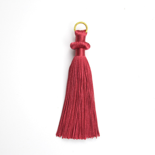 7cm Mushroom Shaped Polyester Tassel Accessory Earrings, Fashion Line Tassel Earrings, Direct Manufacturer Sales