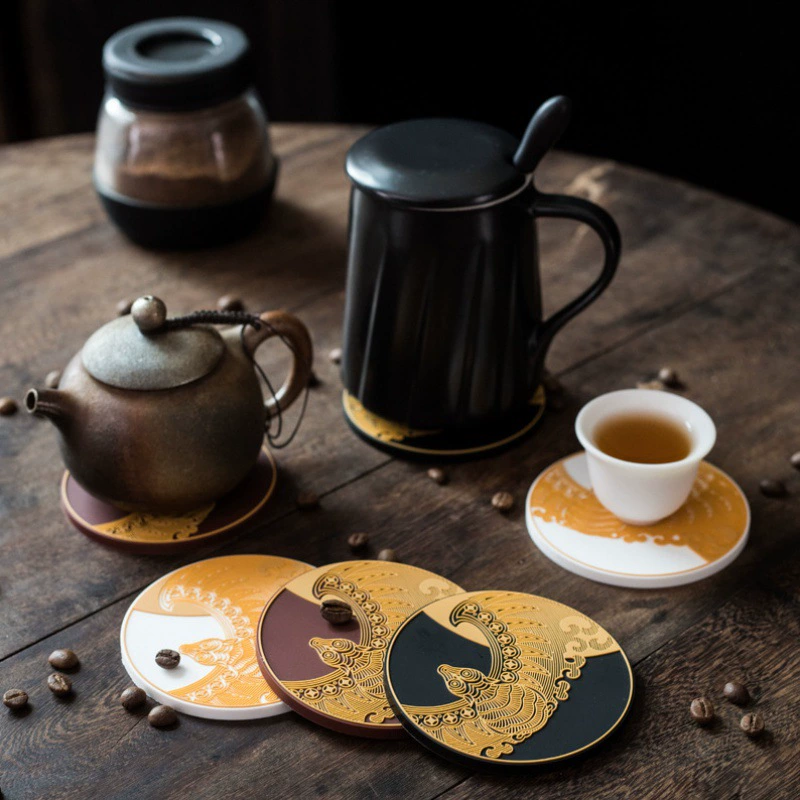 Creative rubber Japanese silicone tea cup, tea set with accessories