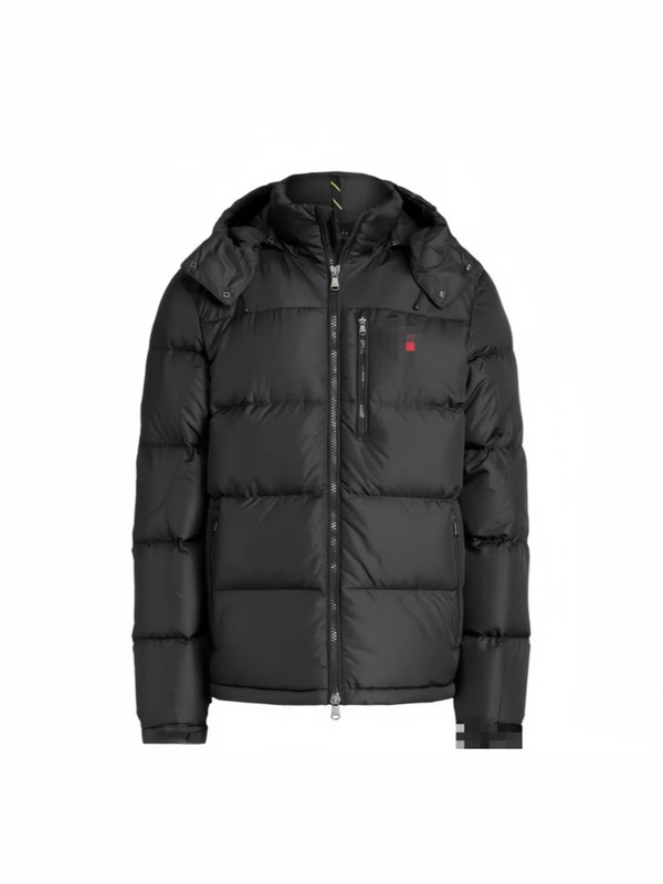 Puffer Jacket in Stock, High-Quality Version with Rl Pony Embroidery, Thick Hooded Coat