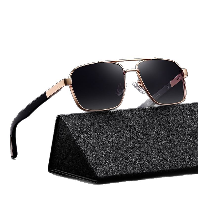 Gafas de sol clásicas de doble viga S15111 Gafas de sol polarizadas para exteriores para hombres Gafas de sol antideslizantes de goma