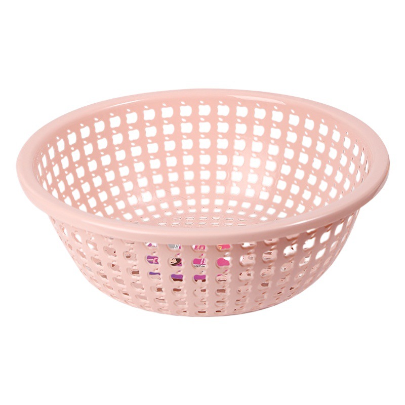 Cesta de drenaje de plástico hueca redonda Cesta de almacenamiento engrosada de frutas y verduras de cocina Cesta de lavado con filtro multifuncional