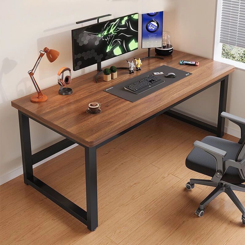Single-person desktop computer desk, popular retro bedroom home gaming desk, simple rectangular storage office desk Single-person desktop computer desk, popular retro bedroom home gaming desk, simple rectangular storage office desk