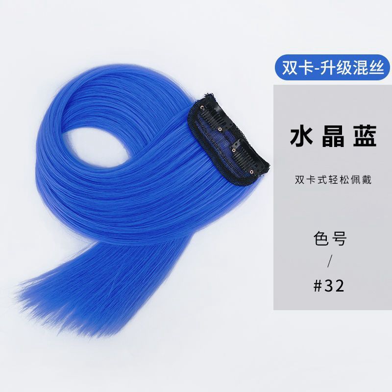 Extensión de Cabello Liso de Una Pieza de Fibra Sintética de Alta Temperatura