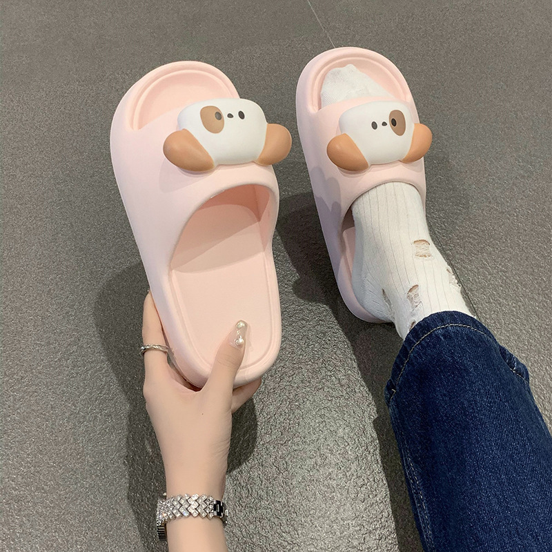 다크 브라운 눈 개 스테레오-가벼운 핑크
