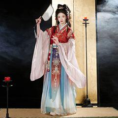 オリジナル【羅神】オリジナル漢服女性南北朝仙服大袖シャツ仙工刺繍改良春夏モデル
