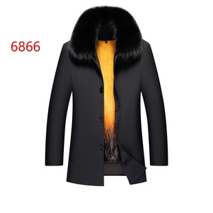 Woolen coat men's mid-length coat men's detachable gold liner winter padded winter coat