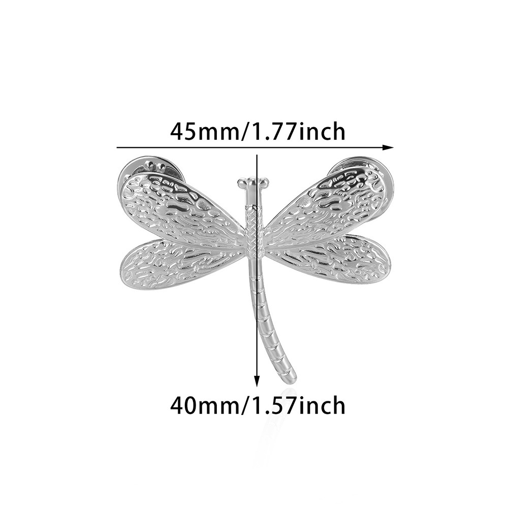 8g Weight Brooches Classification Daily Occasion 304 Stainless Steel Material Dragonfly Pattern All Seasons Season Women's Gender Plating Design Retro, Classic Style Style Retro Classic Style Pin Dragonfly 304 Stainless Steel Plating Women's Brooches 7