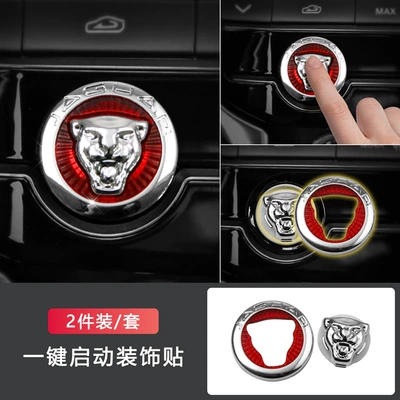 XFL interior modification central – Sürətlər qutusu və əl tormozu başlıqları - jaguar-translucent-start-red