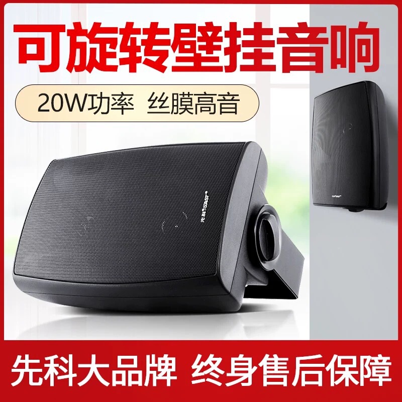 Xianke P60 Wall-Mounted Speaker, Wall-Mounted Audio System for Classrooms, Shops, Conferences, Public Broadcasting, and Background Music