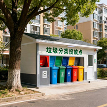 户外垃圾房四分类投口成品垃圾分类亭除臭垃圾房