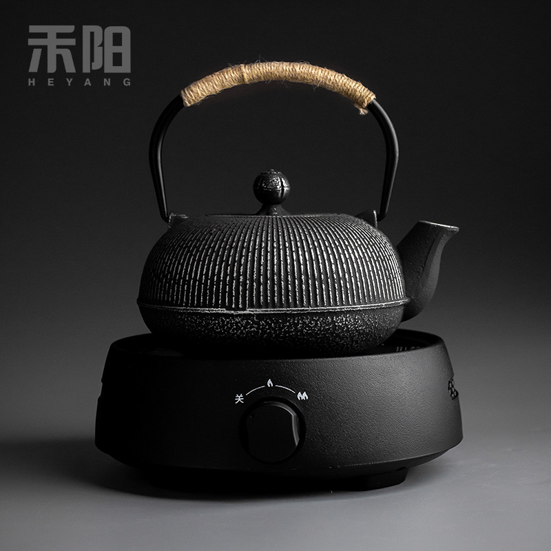 禾阳日式铁壶铸铁泡茶壶电陶炉煮茶器煮水烧茶烧水壶家用茶道套装