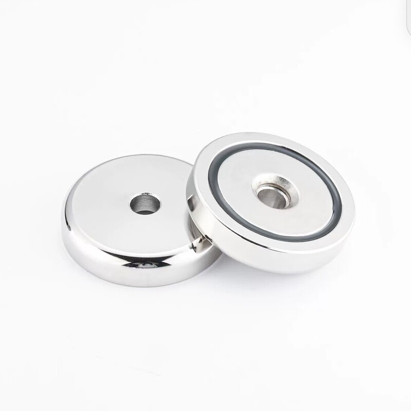 Neodymium Iron Boron Magnet Suction Cup Round Countersunk Hole Pot Magnet Retrieval Magnetic Base Strong Magnet High-Strength Magnetic Steel Powerful Suction Cup