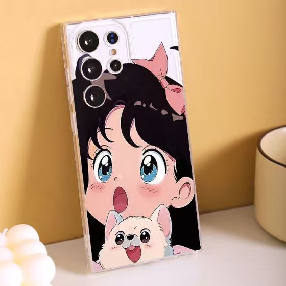 Dog Girl Suitable for Samsung S26/S25Ultra Mobile Phone Case Samsung A53 # 5g Cross-Border S23/A15/S22