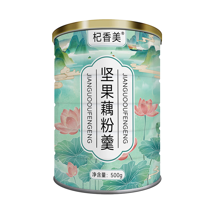 杞香美坚果藕粉羹500g罐装正宗坚果纯藕粉懒人免煮代餐粉一件代发|undefined