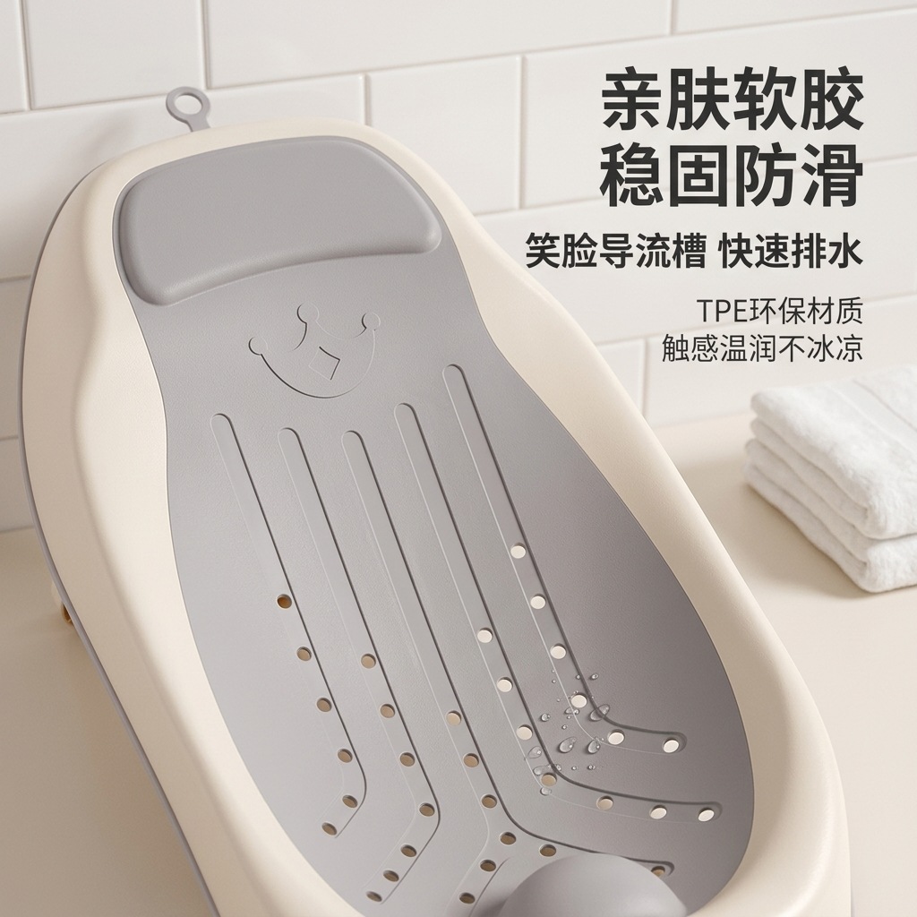 bañera infantil antideslizante doméstica colgante plegable sensible a la temperatura rack de baño bebé bañera recién nacida artefacto de baño