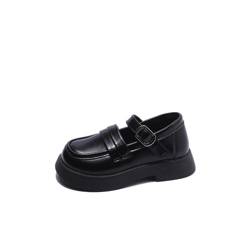 Girls' shoes black small leather shoes 2024 spring and autumn new children's shoes baby casual fashion single shoes girls performance