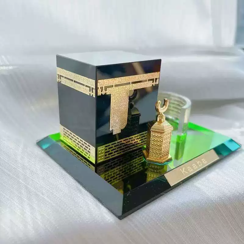 Современный простой набор из трех предметов Tianfang, памятные хрустальные подарочные украшения для путешествий по Саудовской Аравии, черное золото, культурные подарки