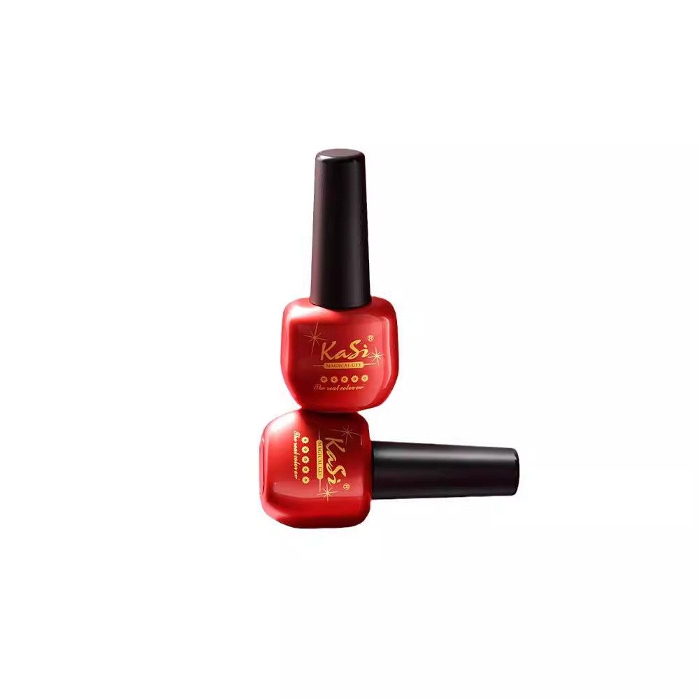 KaSi Gel de esmalte de uñas de fototerapia 2024 nuevo estilo de primavera y verano rojo marrón hielo a través de uvas desnudas para tienda de uñas moradas