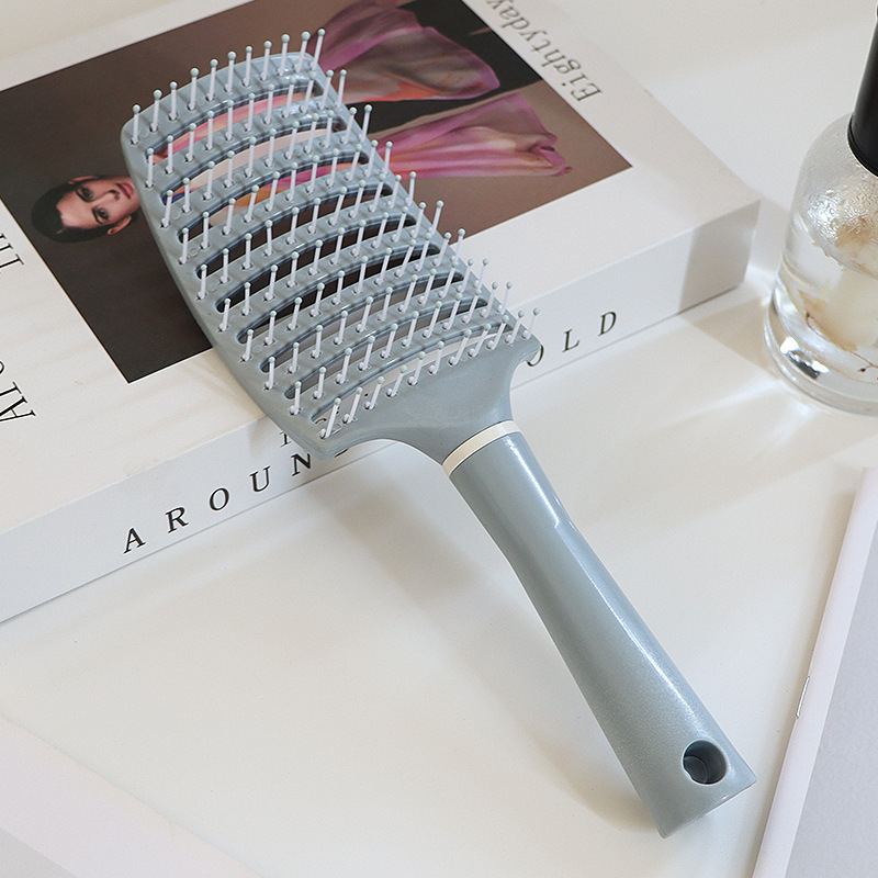 家庭用中空ヘアコーム、高見えガールヘアコーム、ふわふわマッサージリブ、大きなカーブコーム|undefined