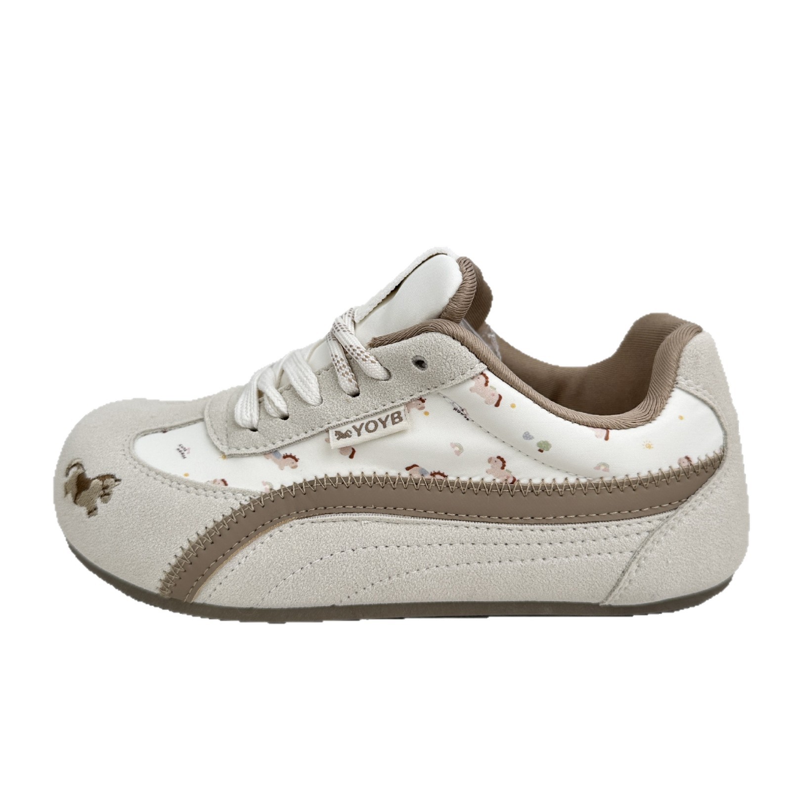 YUANBO multicolor zapatos de entrenamiento de mujeres 2025 primavera nueva variedad de zapatos deportivos casuales de cabeza redonda cordones zapatos Gump