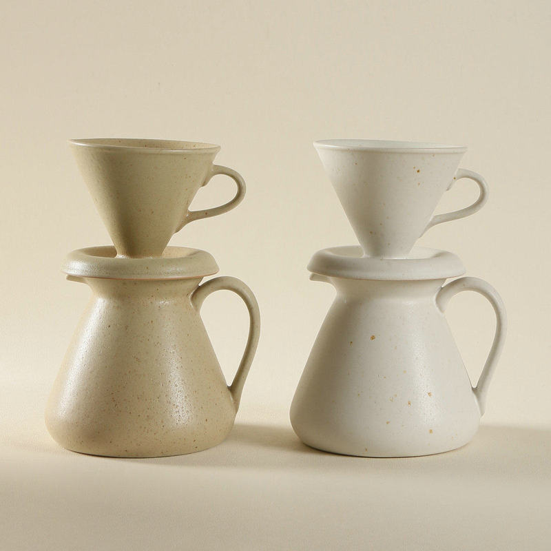 Jiutian Coarse Pottery Coffee Pot, High Aesthetic Value, Simple Coffee Pot, Hand-Brewed Filter Pot, Household Drip-Type Coffee Utensil Jiutian Coarse Pottery Coffee Pot, High Aesthetic Value, Simple Coffee Pot, Hand-Brewed Filter Pot, Household Drip-Type Coffee Utensil