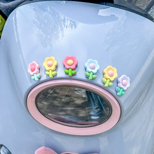 Electric Car Decoration 3D Flower Stickers