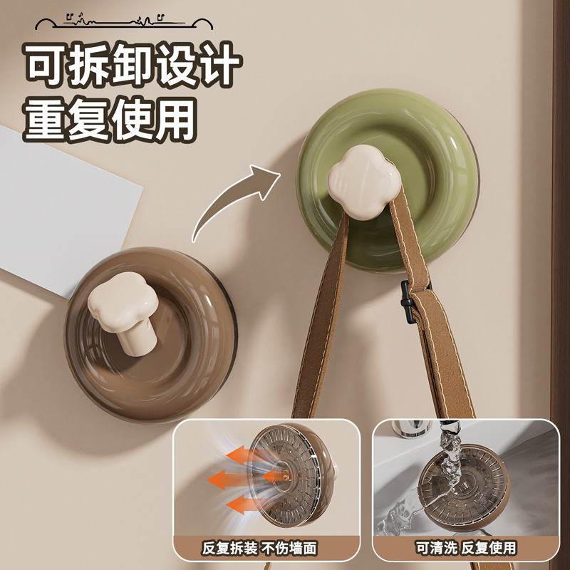 吸盤玄関フック、強力な耐荷重性、見栄えの良い、パンチフリーの玄関ドアの鍵、家庭用クリエイティブで痕跡なし|undefined