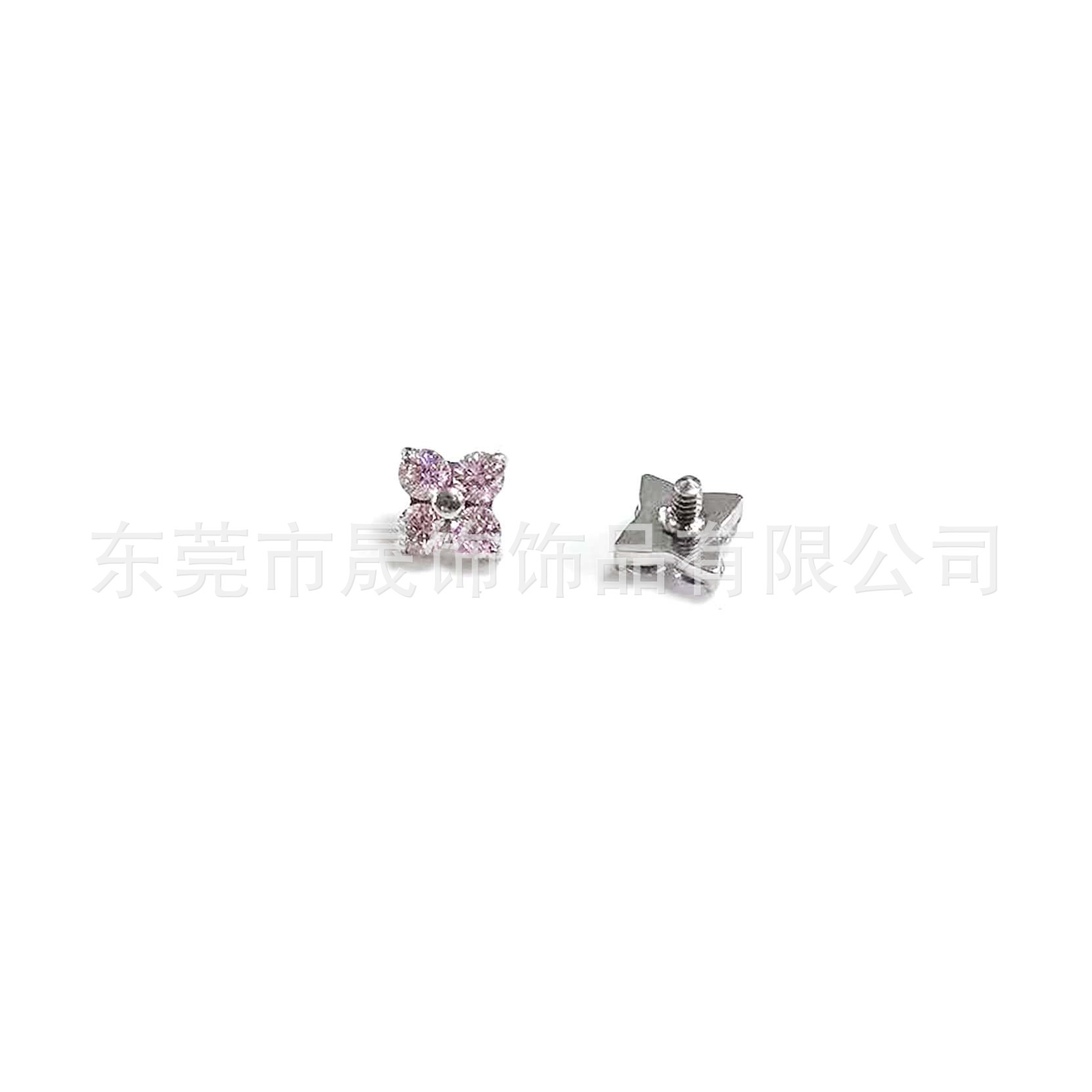 F136 Titanium 小 Flower 四叶草 Ear Stud Helix Cartilage Stud Ear Stud G23 Implant Grade Titanium Piercing Jewelry Ear 蜗钉 Ear 饰