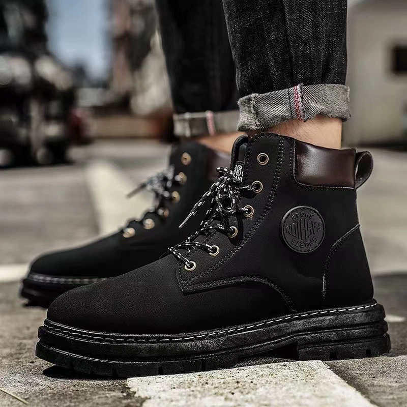 Ботинки‑анкл (Martens) на массивной платформе, британский/корейский стиль, осень, размеры 39–44