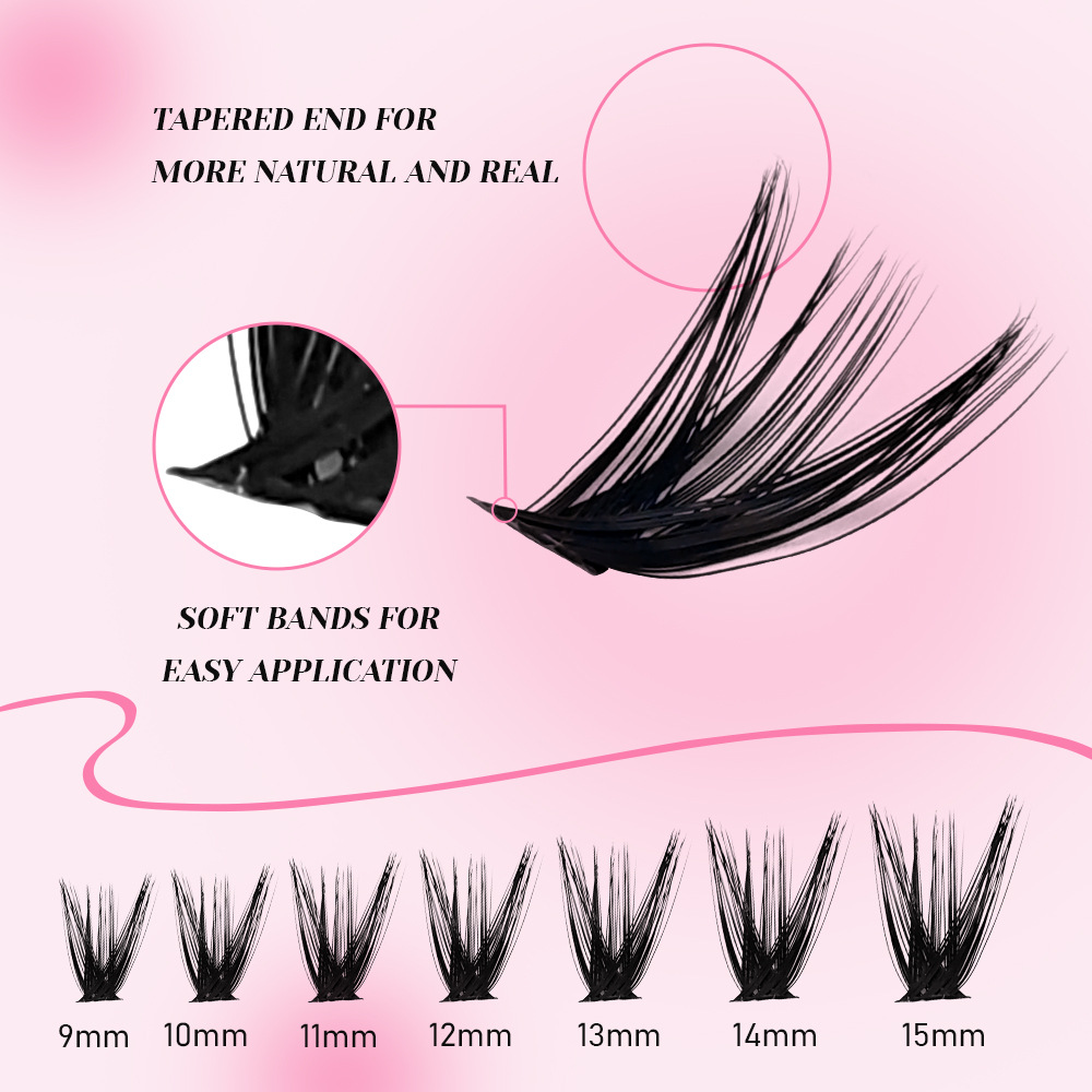 Comercio exterior transfronterizo 30D40D 14 filas de pestañas falsas de gran capacidad mezcladas segmentales de pelo grueso Amazon