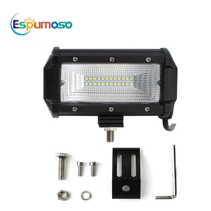 Прямые поставки с завода: автомобильный рабочий фонарь 5inch с двумя цветами (белый и желтый), двухрядный линейный автомобильный прожектор, светодиодный рабочий фонарь.